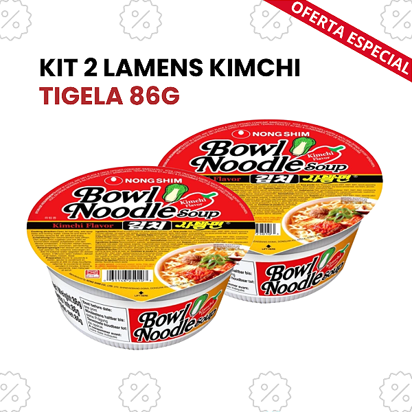 Kit 2 Lamens Kimchi Tigela 86g