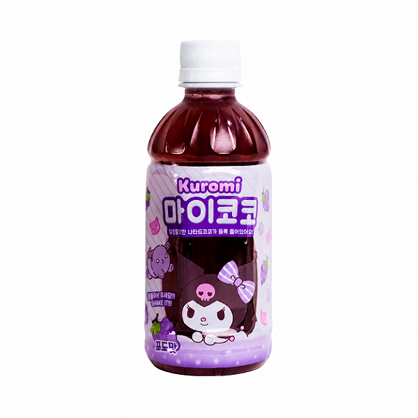 Suco de Uva Kuromi Bebida Coreana Sanrio MyCoco 340ml