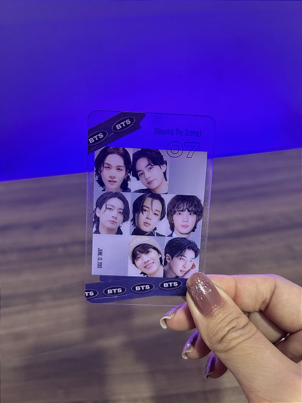 Photocard BTS Transparente 1 Unidade Sortido Fan Made