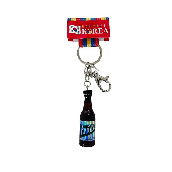 Chaveiro Garrafinha Bebida Coreana Cerveja Hite