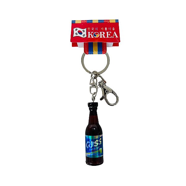 Chaveiro Garrafinha Bebida Coreana Cerveja Cass