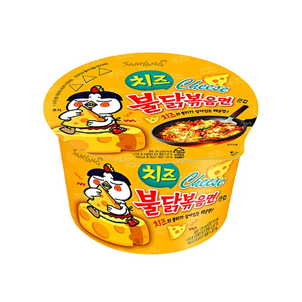 Lamen Coreano Buldak Hot Chicken Sabor Quatro Queijos Big Bowl 105g