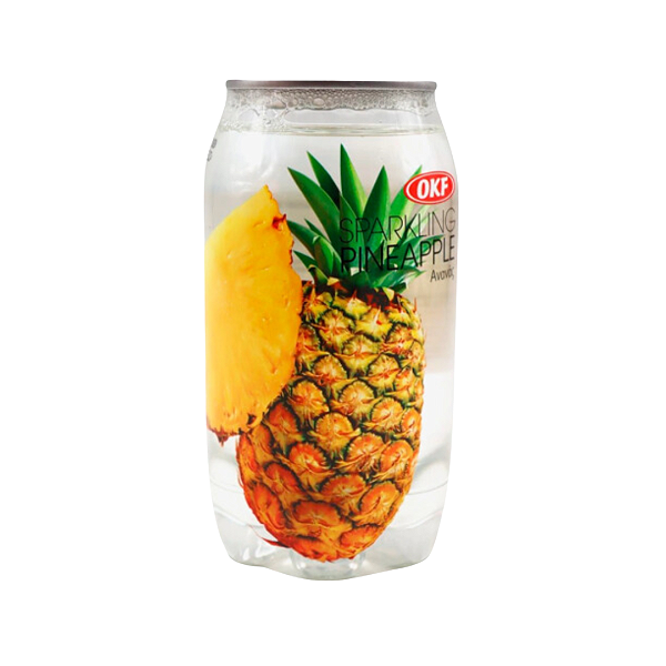 Refresco Coreano Levemente Gaseificado Sabor Abacaxi 350ml