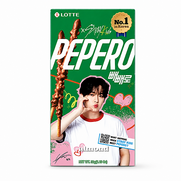 Pepero Biscoito Coreano Amêndoas Stray Kids Biscoito Palito Coreano - Integrante Sortido
