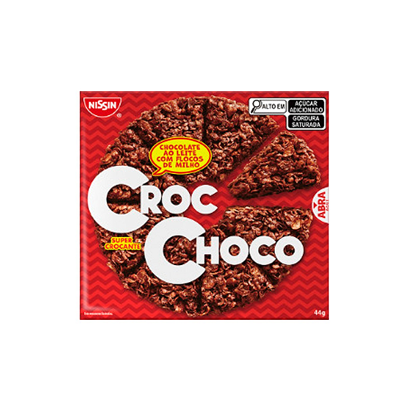 Croc Choco Chocolate Ao Leite Com Flocos De Milho Nissin 44g