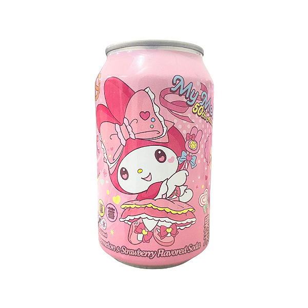 Bebida Gaseificada My Melody Sanrio Sabor Melância E Morango 330ml