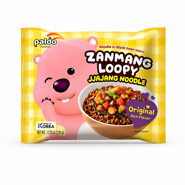 Lamen Coreano Jjajang Soja Preta Zanmang Loopy Pacote 110g