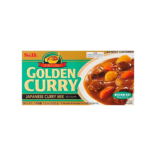 Molho Curry Golden Mix Médio S&B Chu Kara 220g