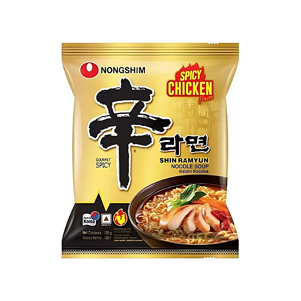 Lamen Coreano Shin Chicken Pacote Nongshim 120G