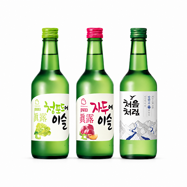 Kit Soju 3 Sabores Sortidos Bebida Coreana