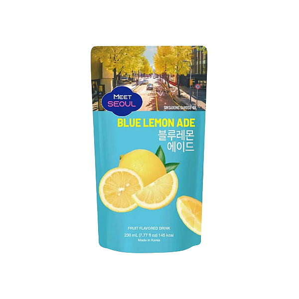 Bebida Coreana Suco Refresco Meet Seoul Sabor Limão Saquinho Sachê 230ML