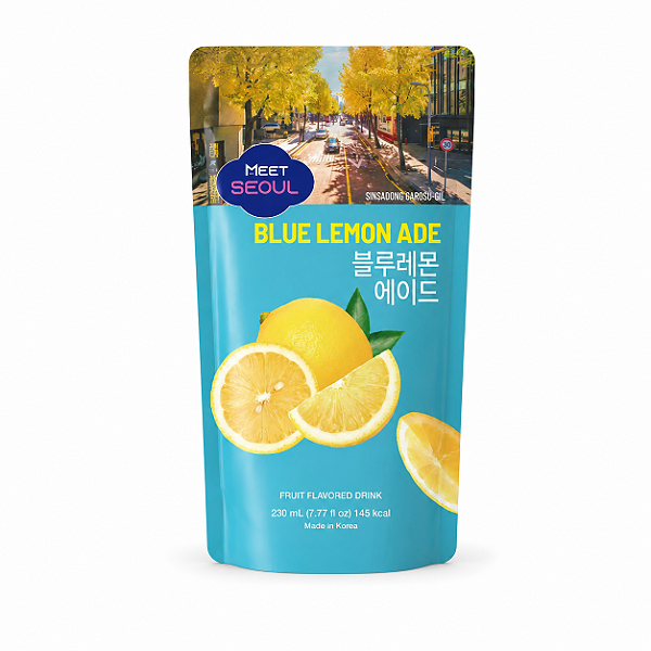Bebida Coreana Sabor Blue Lemonade Meet Seoul Sachê 230ml