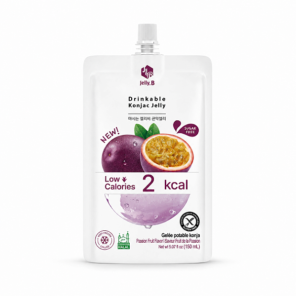 Refresco Suco Coreano com Gelatina Sabor Maracuja Jelly Drinkable Konjac 150ml