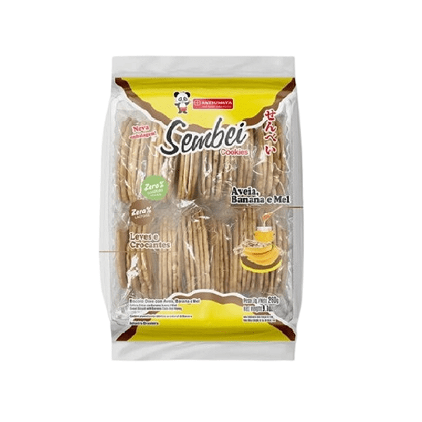 Biscoito Sembei Cookie Aveia, Banana e Mel 260g