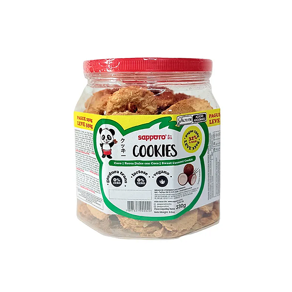 Rosquinha Com Coco Pote Sapporo 330g