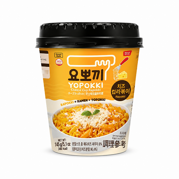 Rapokki Lamen Com Topokki Coreano Sabor Queijo Cheese Copo 145g