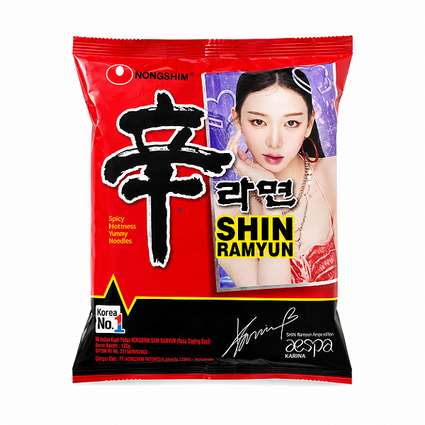 Lamen Coreano Shin Ramyun Edição Aespa Nongshim 120g