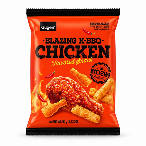 Salgadinho Coreano de Frango Frito Apimentado Gugen 60g