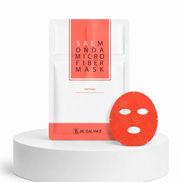 Máscara Facial Coreana Be’Balance Salmon Microfibra Salmão