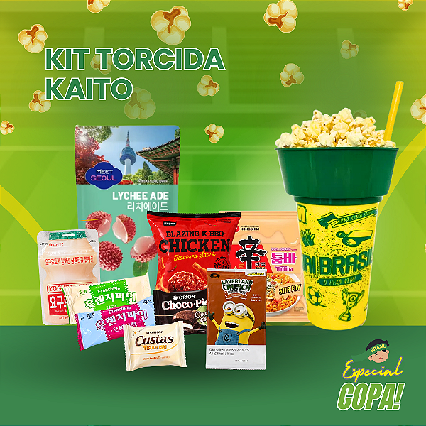 Kit Torcida Kaito Mix de Produtos Coreanos Com Copão