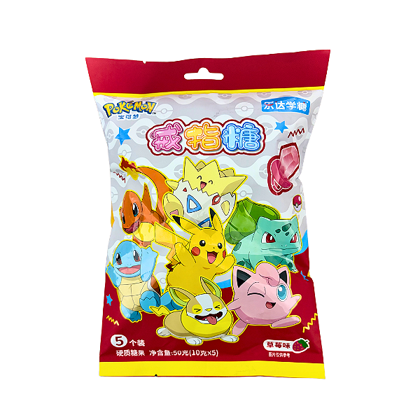 Pirulito Anel Morango Pokémon 50g