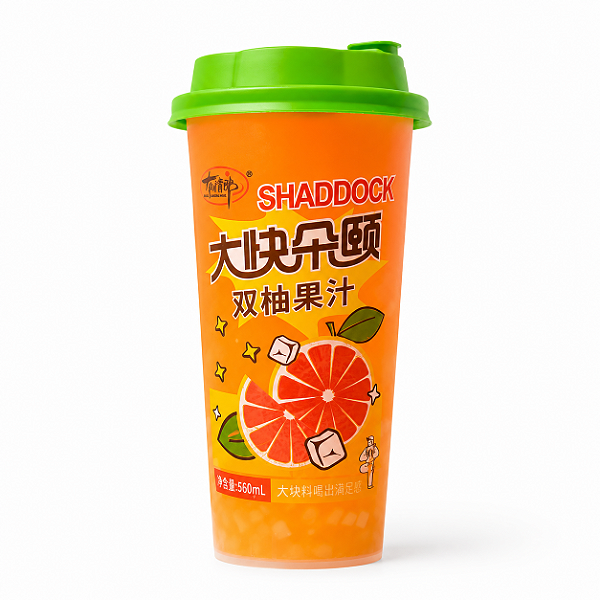 Bebida com Nata de Coco Sabor Toranja Suco no Copo Importado