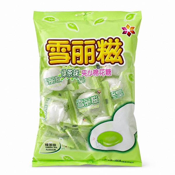 Marshmallow Recheado Sabor Chá Verde Matcha 100g Doce Importado