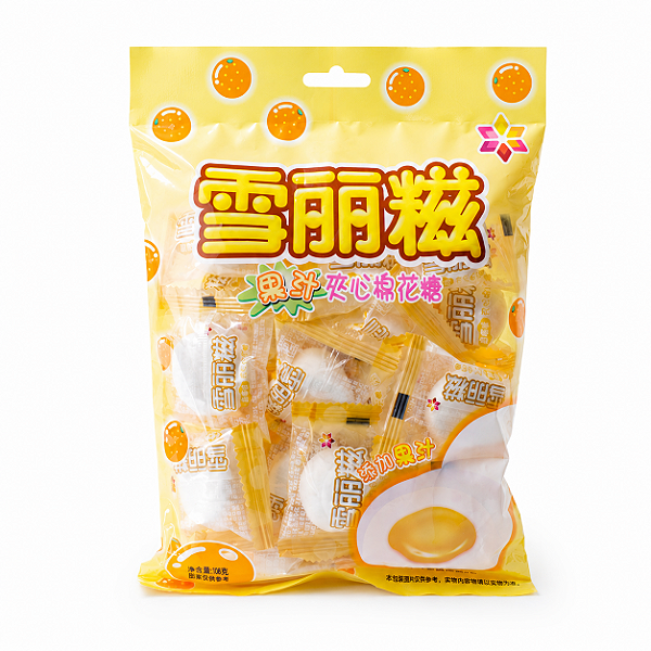 Marshmallow Recheado Sabor Laranja 100g Doce Asiático Importado