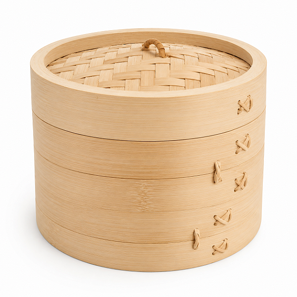 Cesta de Bambu para Cozinhar a Vapor 15cm