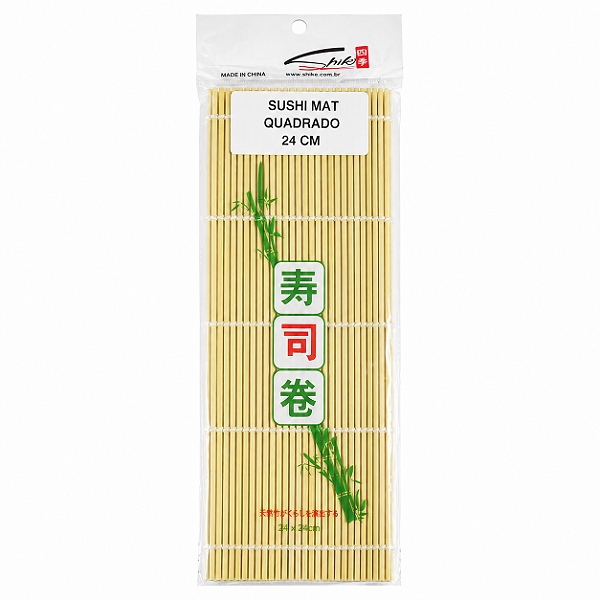 Esteira de Bambu para Sushi Mat Quadrado 24cm