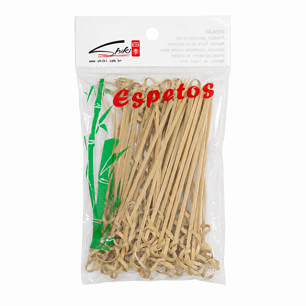 Espeto de Bambu Shiki 12cm com 50 Unidades para Petiscos
