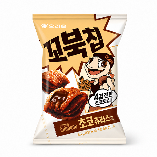 Salgadinho Coreano Turtle Chips Choco Churros Orion 80g