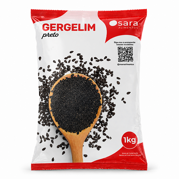 Gergelim Preto Osara 1kg para Sushi e Culinária Oriental