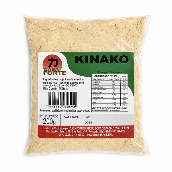 Kinako Farinha de Soja Torrada Casa Forte 200g