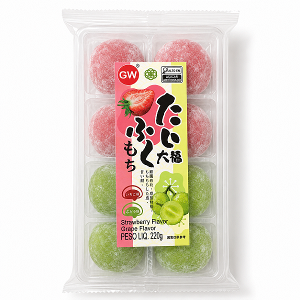 Mochi Morango e Uva GW Bolinho de Arroz 220g