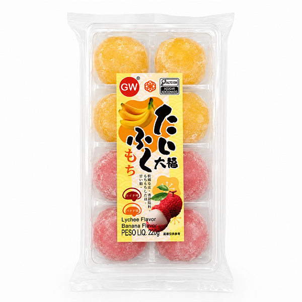 Moti Mochi Banana e Lichia GW Bolinho de Arroz 220g