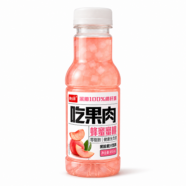 Bebida de Pêssego com Mel e Nata de Coco 450ml
