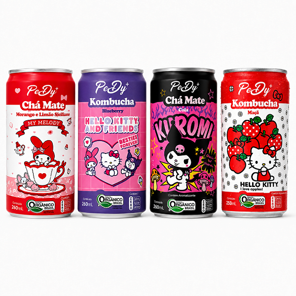 Kit Pedy+ Hello Kitty e Seus Amigos 4 Sabores 260ml