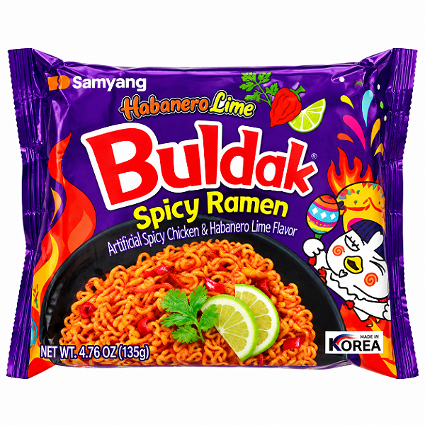 Lamen Buldak Spicy Ramen Pimenta Habanero e Limão 135g