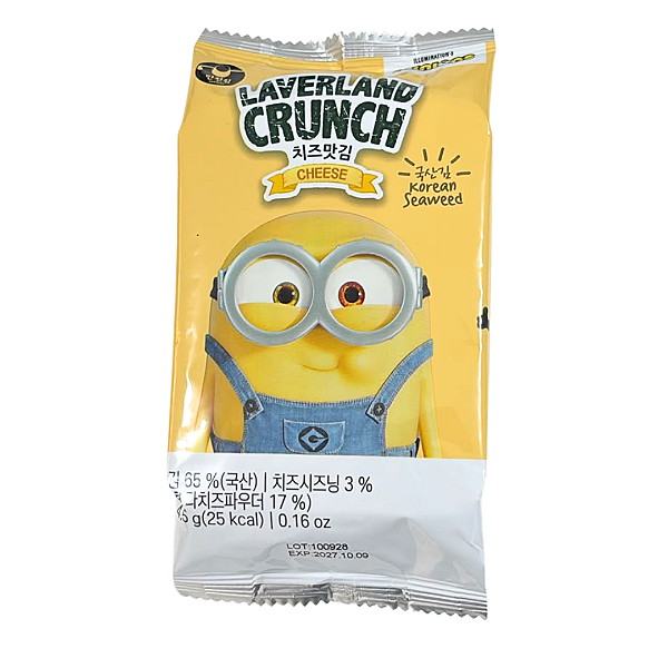 Snack Alga Marinha Sabor Cheese Laverland Crunch Minions 4,5g