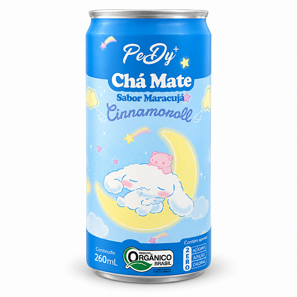 Chá Mate Pedy+ Cinnamoroll Sabor Maracujá 260ml