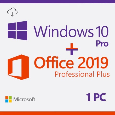 Combo Windows 10 Professional + Office 2019 Professional Plus – Licença Vitalícia - 32/64 Bits + Nota Fiscal