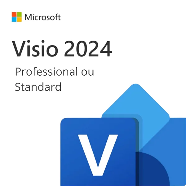 Visio 2024 Standard/Professional - Bind – Licença Vitalícia – Para 1 Pc - 32/64 bits + Nota Fiscal