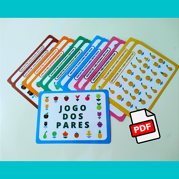 PDF Estimulação Cognitiva - Jogo dos Pares