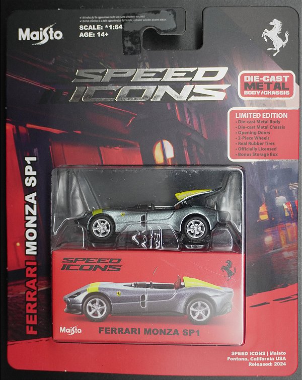 Ferrari Monza SP1 - 15702 (Silve/Yellow) | 1:64 | Speed Icons | Maisto