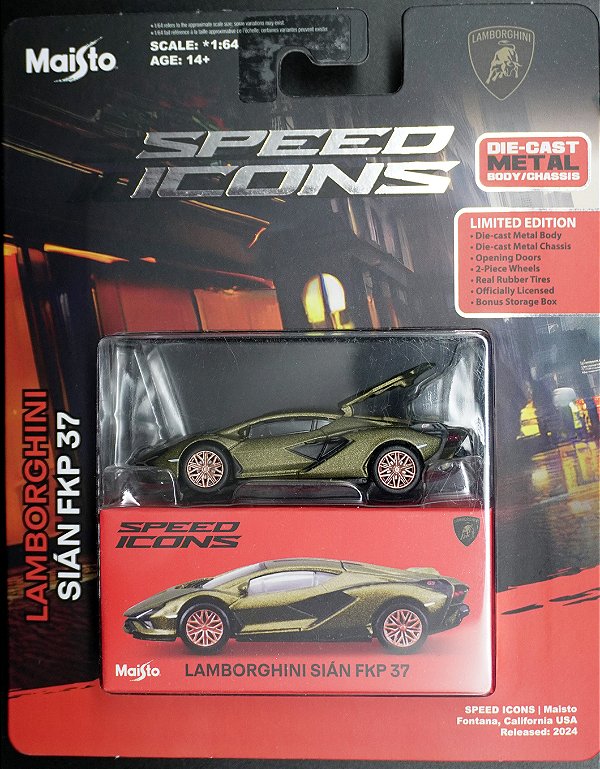 Lamborghini Sián FKP 37 - 15706 (Matte Green) | 1:64 | Speed Icons | Maisto