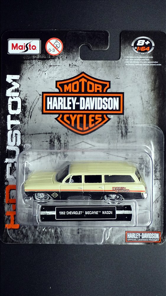 1962 Chevrolet Biscayne Wagon - Harley-Davidson | 1:64 | H-D Custom | Maisto