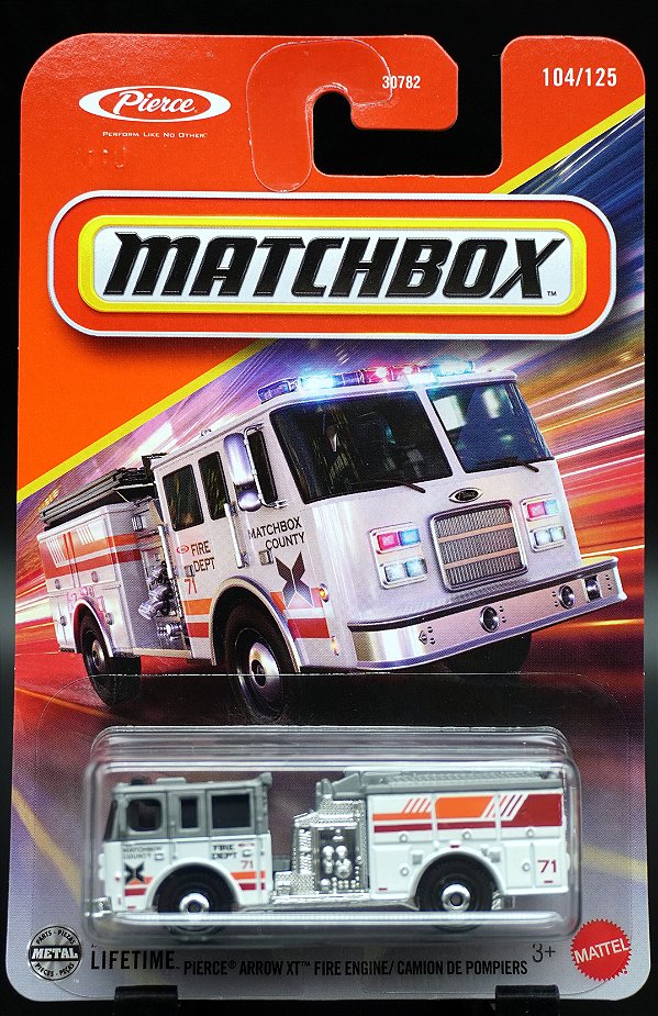 Pierce Arrow XT Fire Engine - JBP50 | Linha Básica 2025 - Nº 104/125 | Matchbox