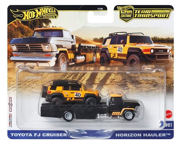Toyota FJ Cruiser e Horizon Hauler - JBM33 (Nº 81) | Mix 3 - 2025 | Car Culture: Team Transport | Hot Wheels Premium