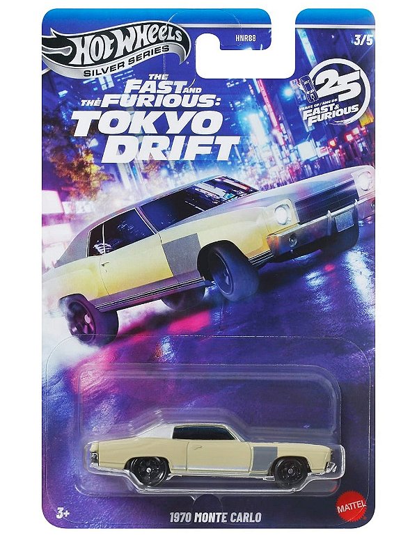 1970 Monte Carlo - JKX07 | 03 de 05 | Mix 01 de 2026 | (The Fast and the Furious: Tokyo Drift) - Velozes e Furiosos - HNR88 | Hot Wheels Silver Series